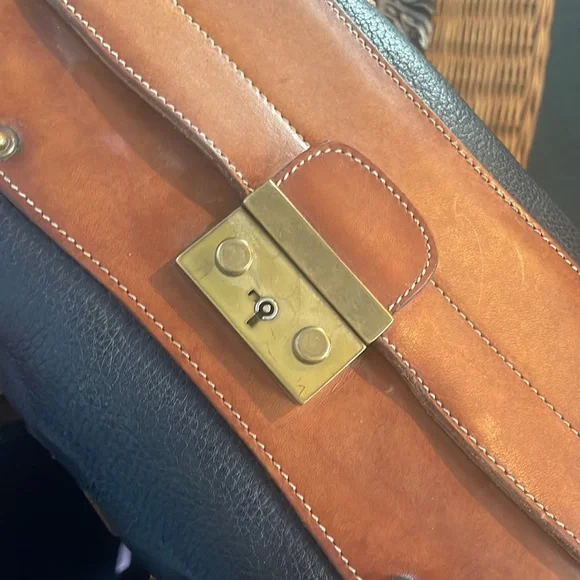 Dooney & Bourke Black and Brown Leather Satchel